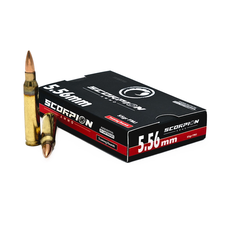 Scorpion Ammo 5.56x45 55gr FMJ 20rd - 556055FMJ-T20 - Scorpion Ammo