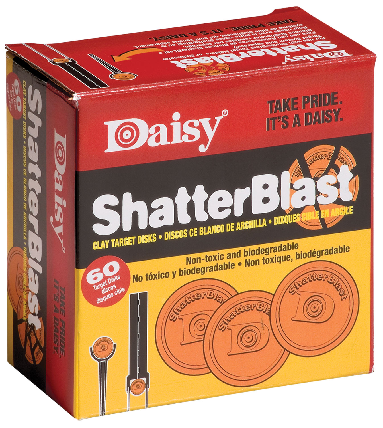 Daisy Outdoor Products ShatterBlast 2" Breakable Target, Orange, 60/pack - 990873-406 - Daisy Outdoor Products