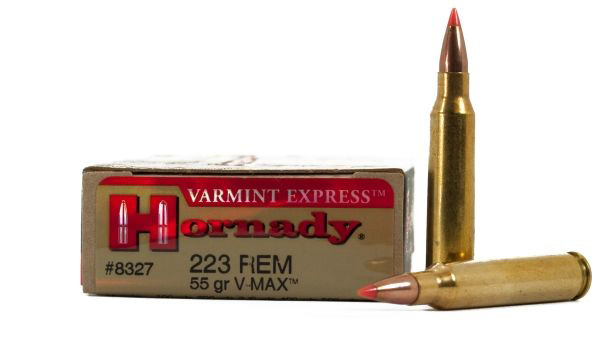 Hornady .223 Rem Ammo 55 Gr V-MAX, 20rds - 8327