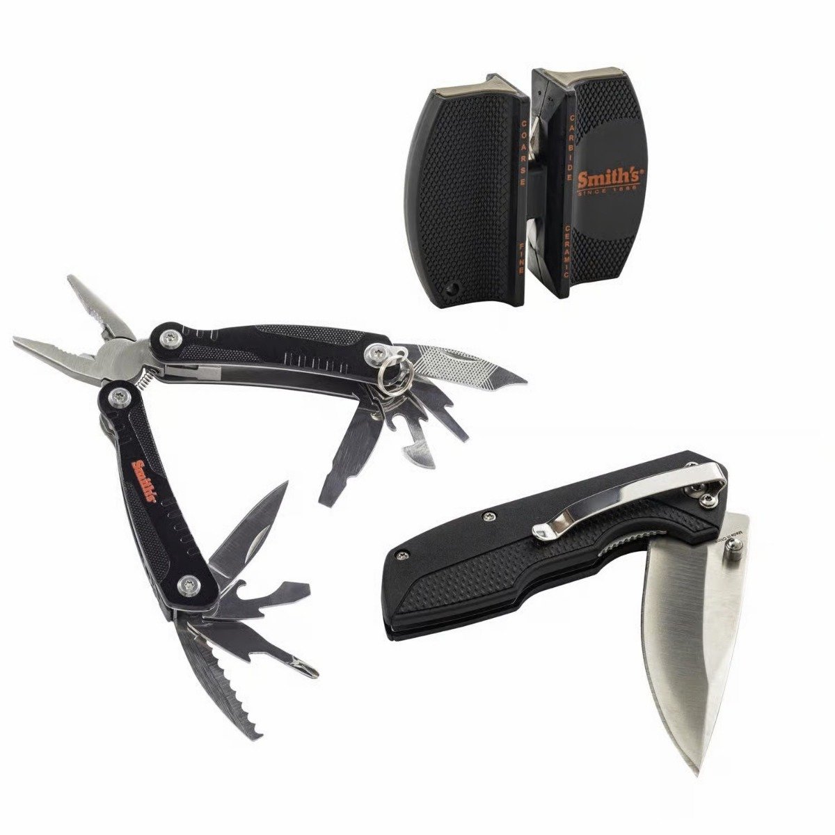 Smith's EdgeSport 3 Pc Multi Tool Combo Set, Black - 51230