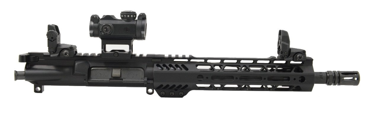 PSA 10.5" 5.56 NATO 1/7 Phosphate 9" Lightweight M-Lok Upper With Romeo MSR, MBUS Sight Set, BCG, & CH - Palmetto State Armory
