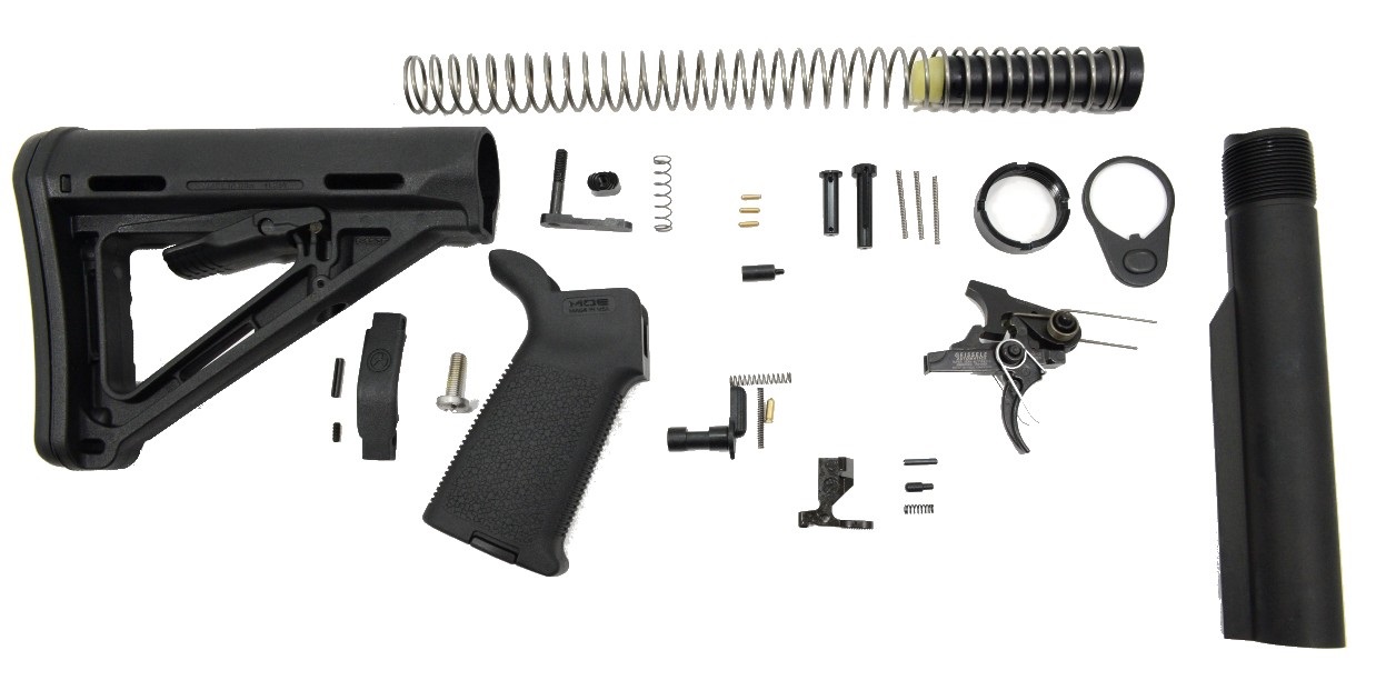 PSA AR15 MOE SSA-E Lower Build Kit, Black - Palmetto State Armory