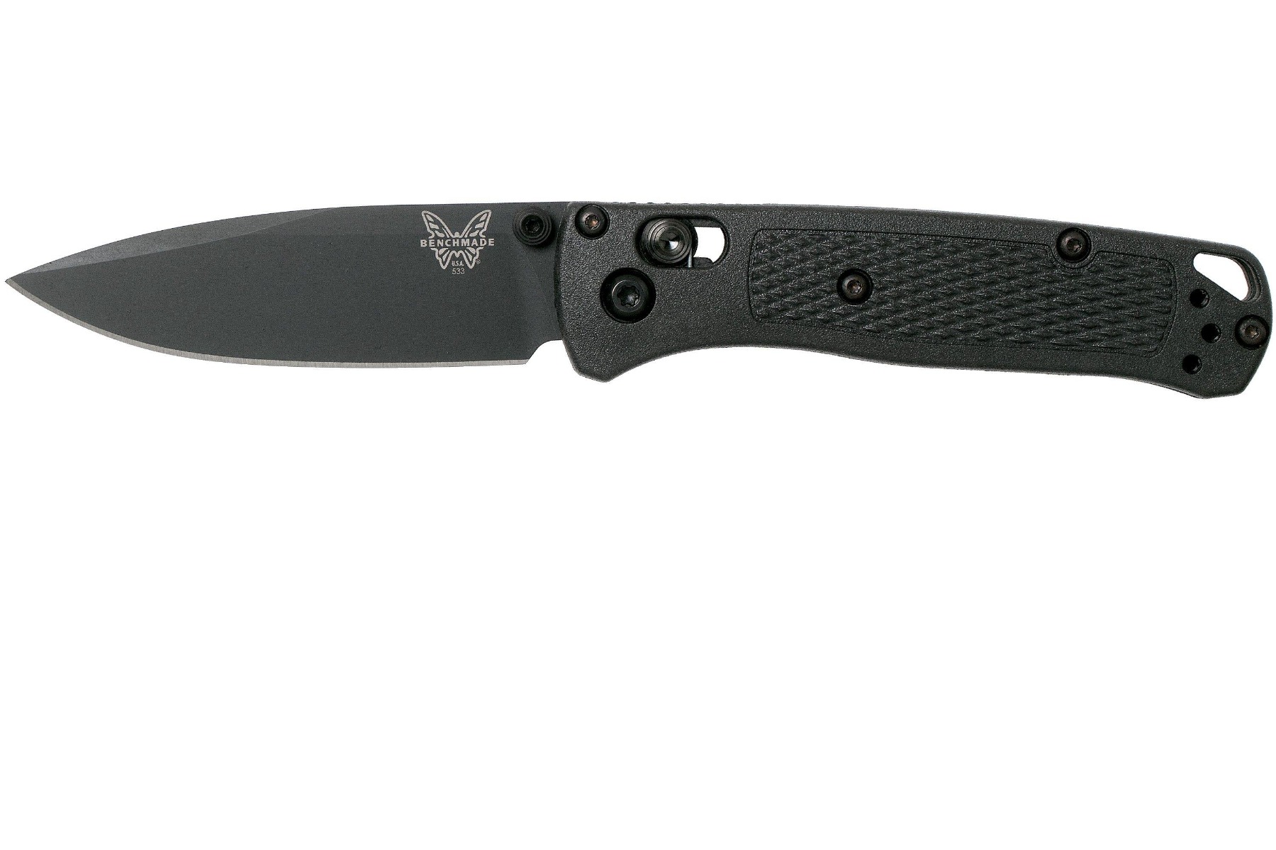 Benchmade Mini Bugout Drop Point Folding Knife, Black - 533BK-2 - Benchmade