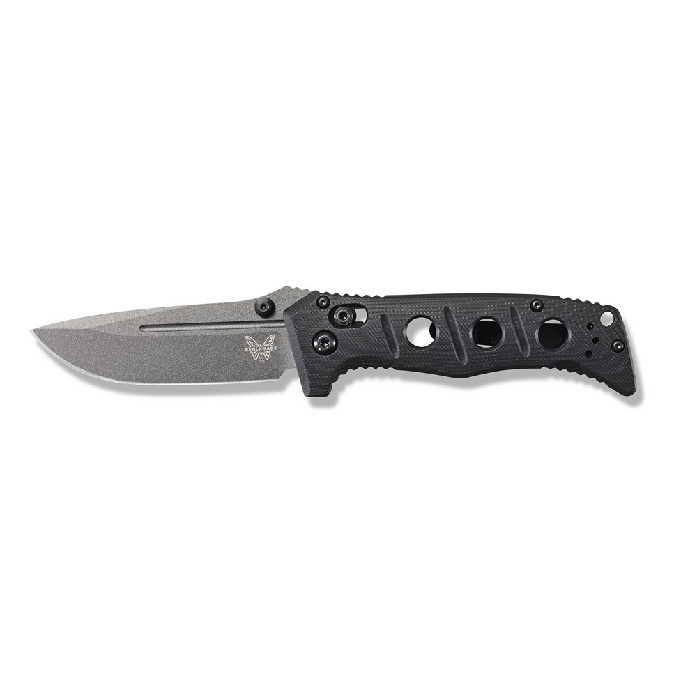 Benchmade Mini Adamas Drop Point Folding Knife, Tungsten Gray - 273GY-1 - Benchmade