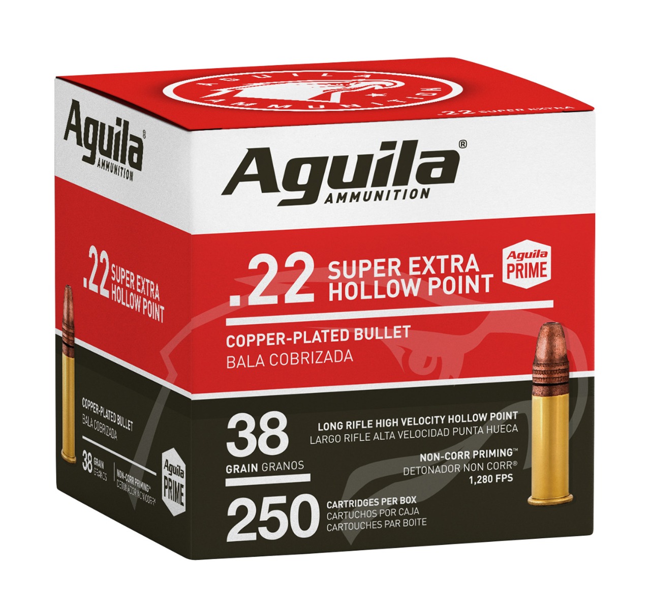 Aguila Standard High Velocity 36 gr HP .22 LR Ammunition 250 Rounds - 1B221103 - Aguila