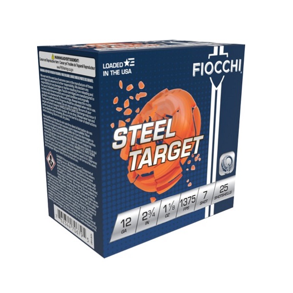 Fiocchi Steel Target 12 Gauge 2.75" #7, 25rds - 12S1187