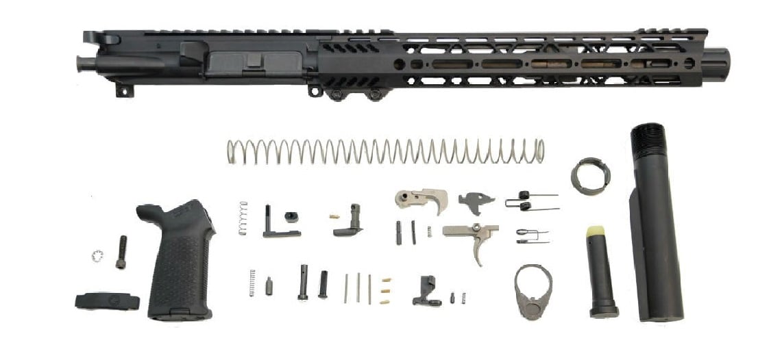 PSA 10.5" Carbine-Length 5.56 NATO 1/7 Nitride 12" Slant M-Lok MOE EPT Pistol Kit