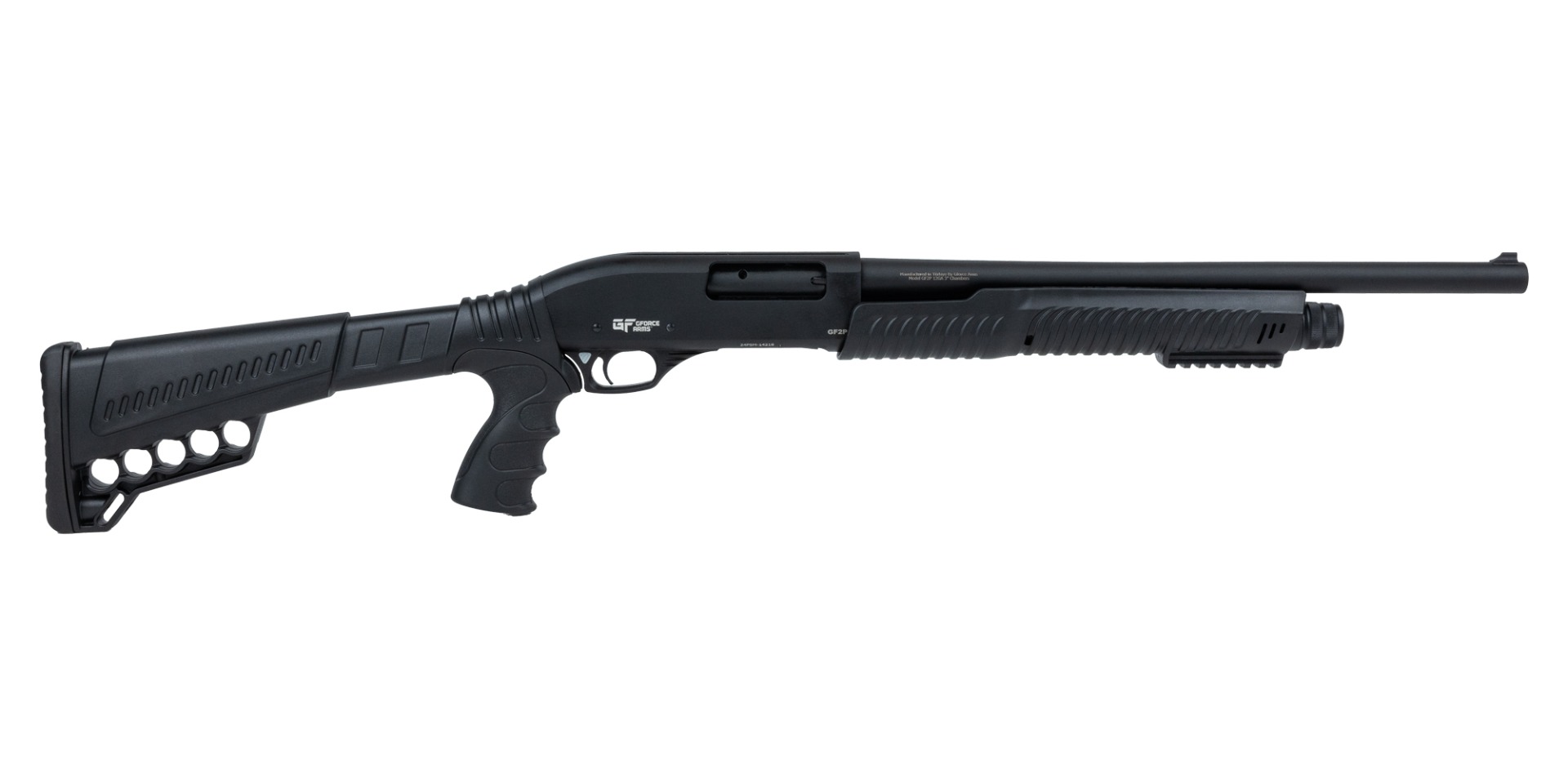 G-Force GF2P 12 Gauge 20" 4rd Pump-Action Shotgun, Black - GF2P1220 - G-Force