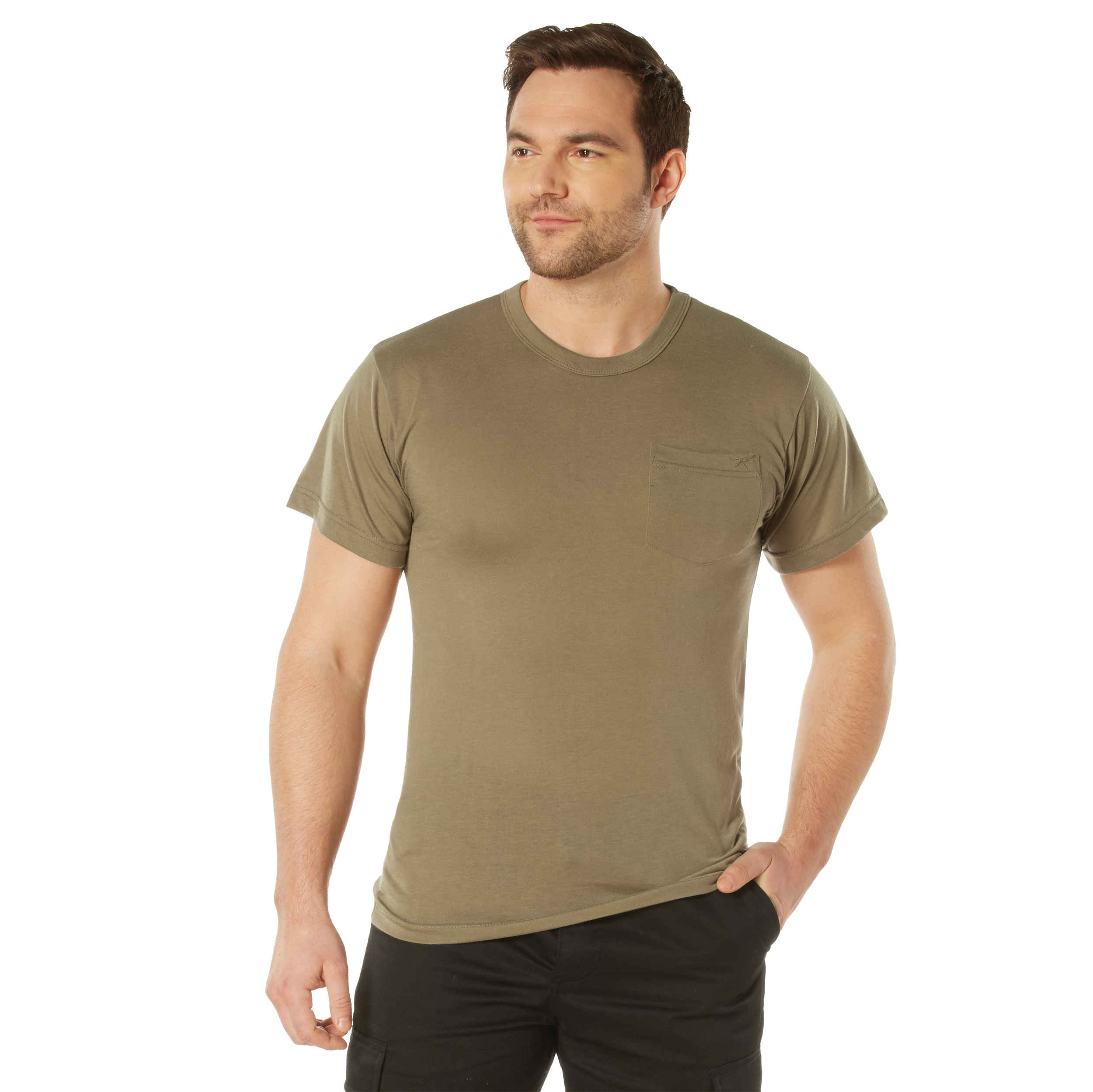 Rothco Rothco Moisture Wicking Pocket T-Shirt - Ar 670-1 Coyote Brown, Large