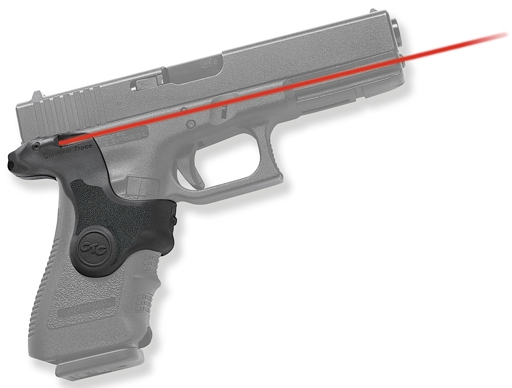 Crimson Trace Front Activation Laser Grip for Glock 17, 19, 22, 23, 31, 32 Gen 3 Pistols, Black - LG-417 - Crimson Trace