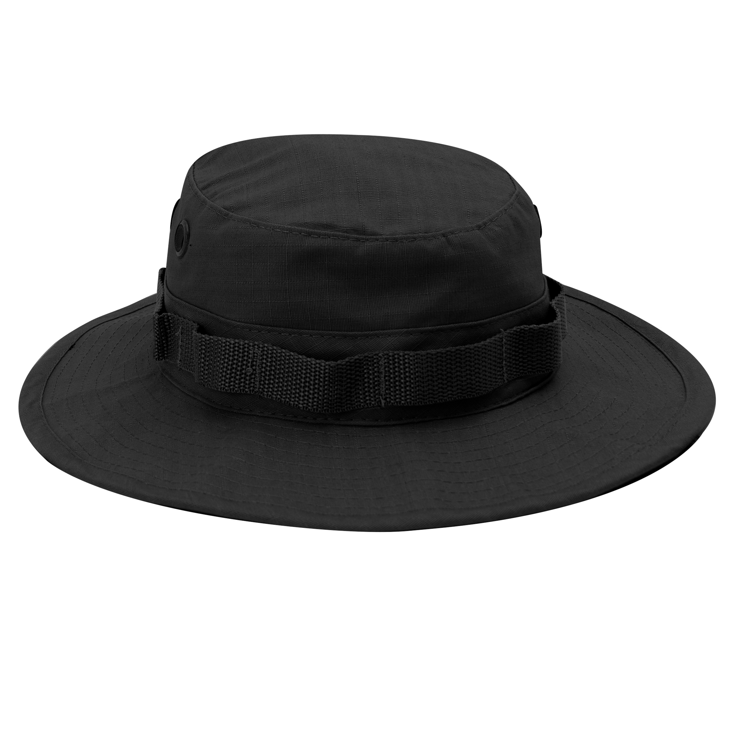 Rothco Rothco 100 Cotton Rip-Stop Boonie Hat - Black, Head Size 7