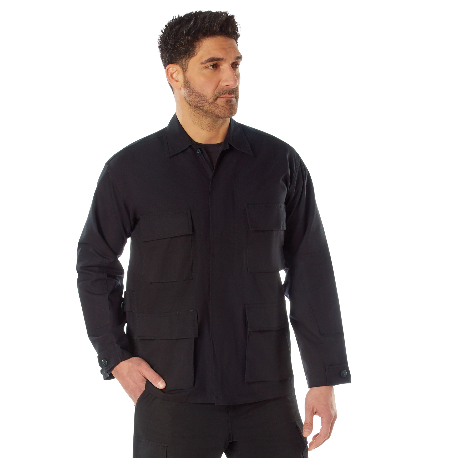 Rothco Rothco Rip-Stop Bdu Shirt - Black, Medium