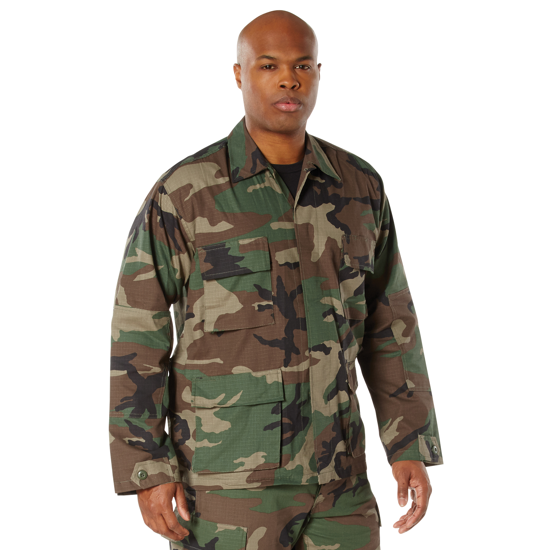 Rothco Rothco Rip-Stop Bdu Shirt - Woodland Camo, 2X-Large