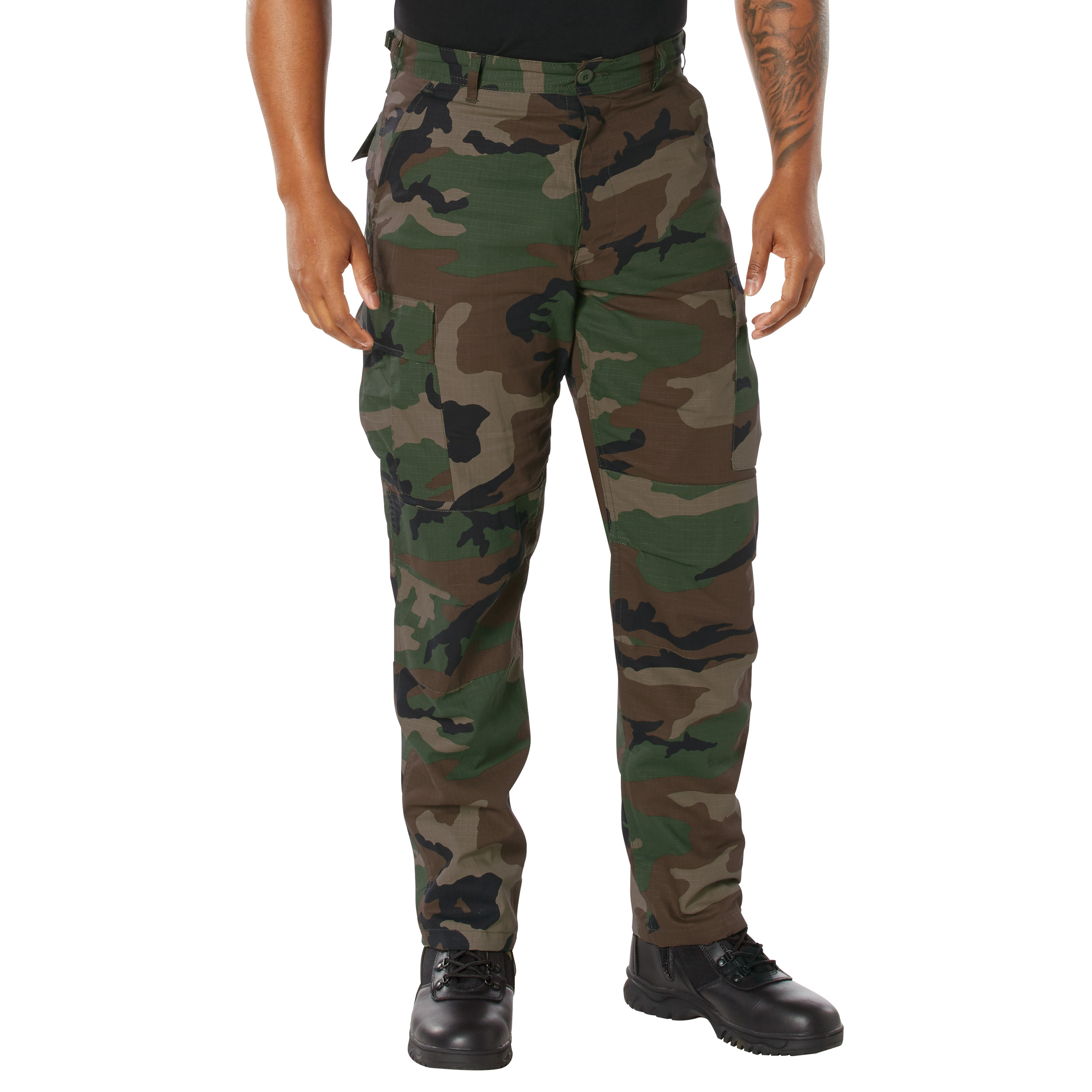 Rothco Rothco Rip-Stop Bdu Pants - Woodland Camo, Medium - Short