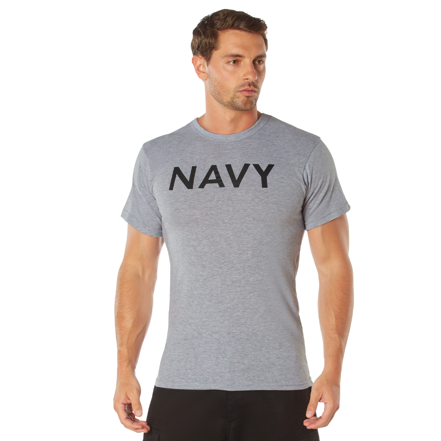 Rothco Rothco Grey Physical Training T-Shirt - 2X-Large, Emblem Navy