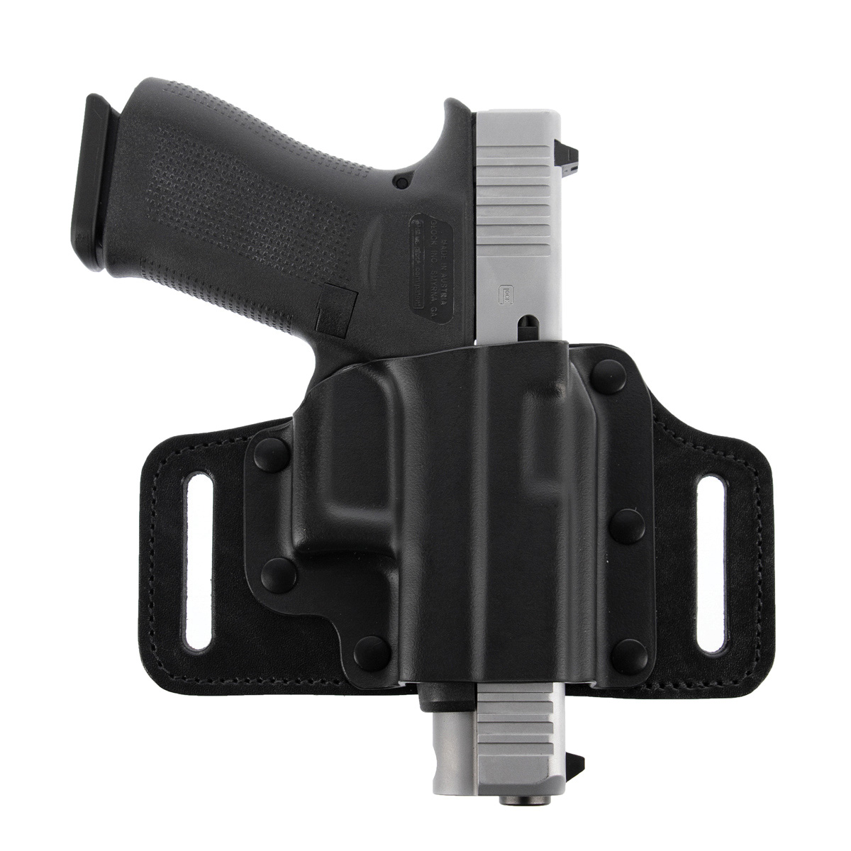 Galco Tacslide Glock G20/G21/G29/G30 OWB Holster RH - Black Kydex/Leather, Premium Protection and Comfort - TS228B