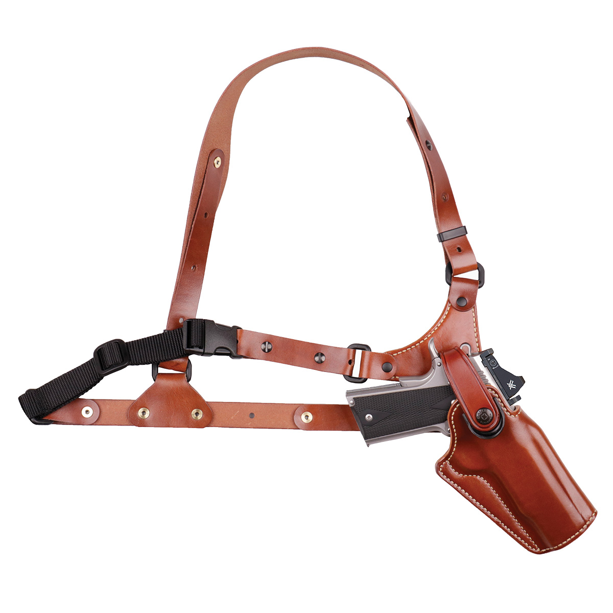Galco Great Alaskan Glock G20/G21/G21 SF Shoulder Holster RH - Tan Leather, Classic Style with High-Quality Craftsmanship - GA228R - Galco