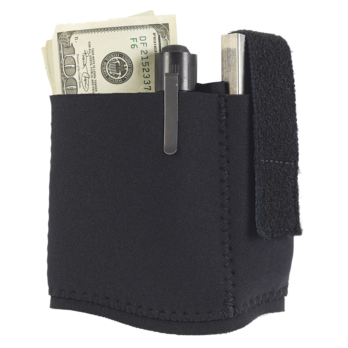 Galco Ankle Safe 3.0 Concealable Pocket and Spare Magazine Holder for Springfield SA-35 - Black Discreet Magazine Carrier - AS3B - Galco