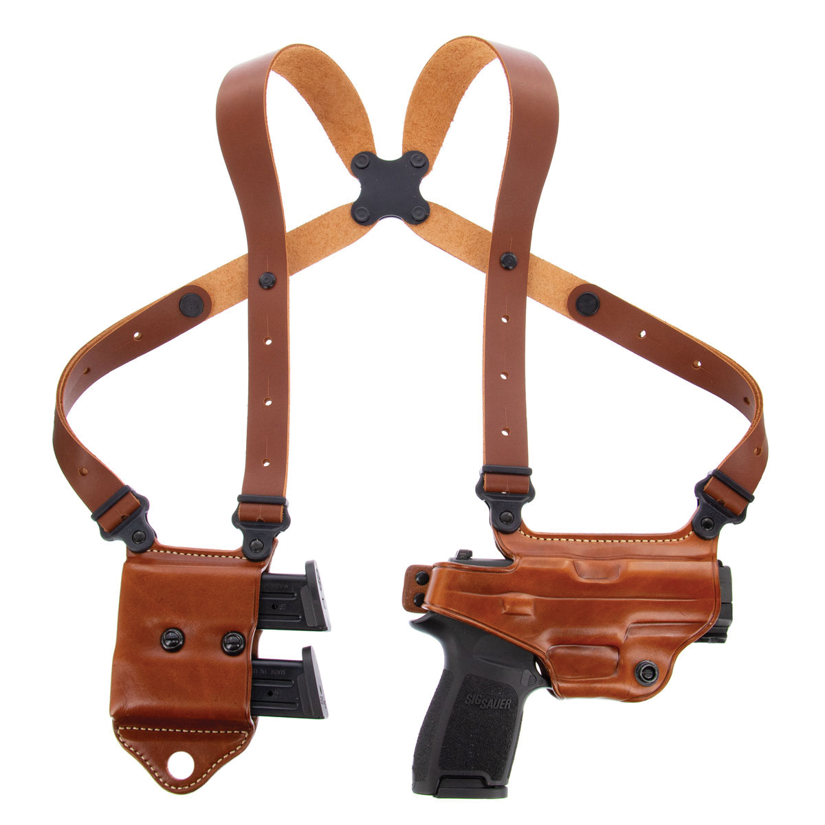 Galco Miami Classic II Sig Sauer P365 Shoulder Holster RH - Tan Leather, Classic Style for Comfortable and Functional Carry - MCII870 - Galco