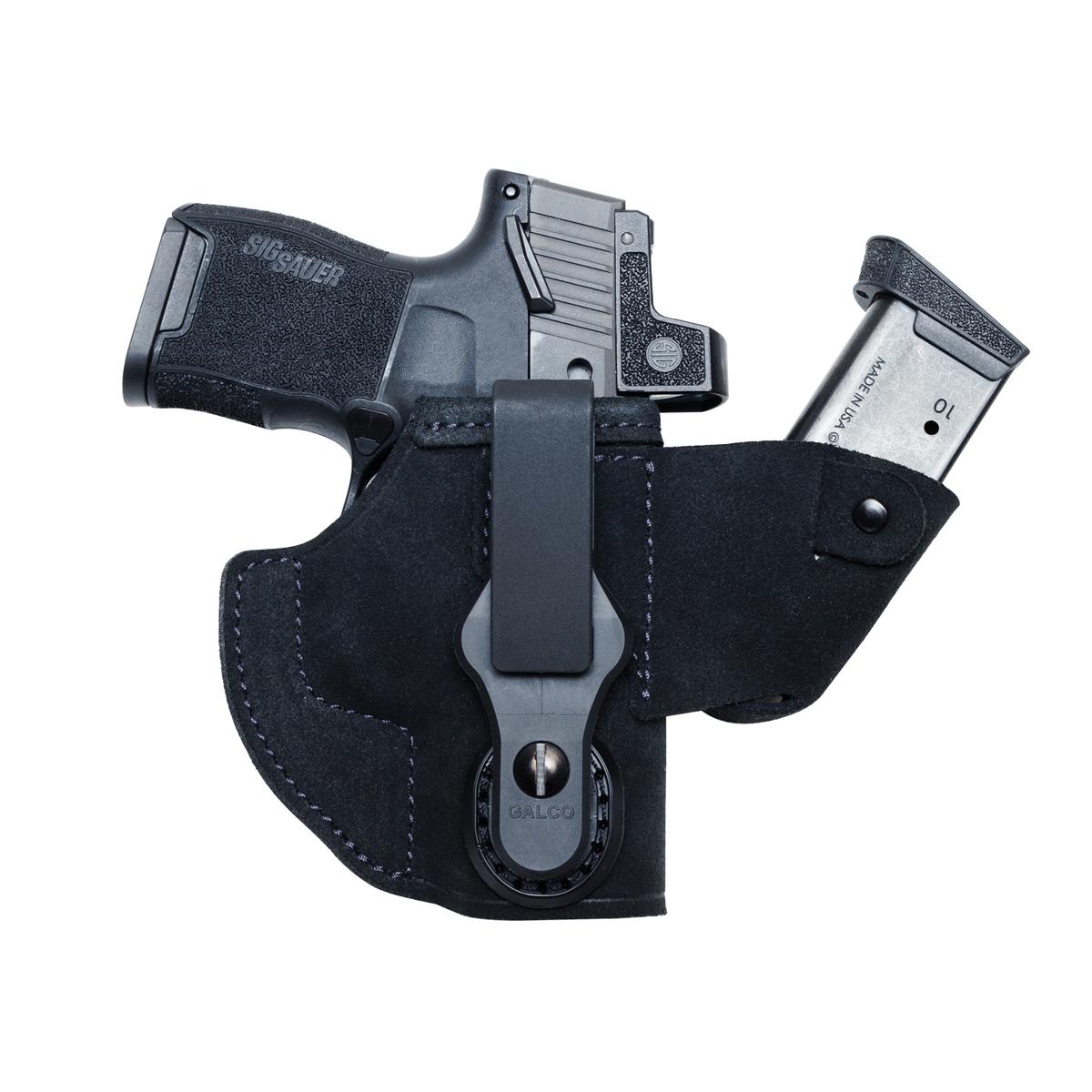 Galco Walkabout 3.0 Sig Sauer P365 IWB Holster Ambidextrous - Black Leather, Versatile and Comfortable Solution for Concealed Carry - WK3-838RB - Galco