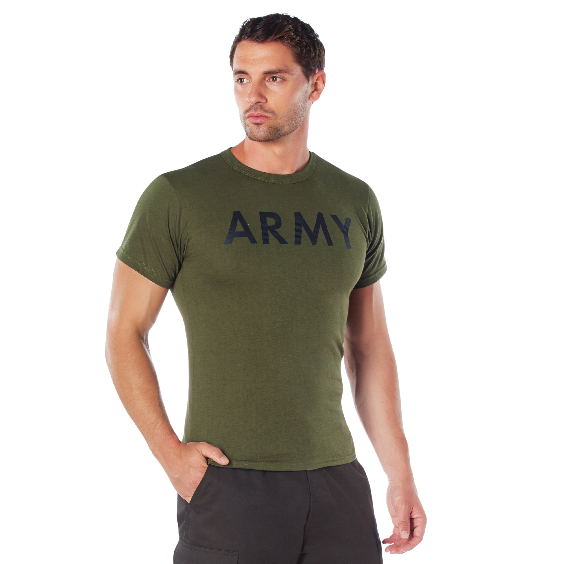Rothco Rothco Olive Drab Military Physical Training T-Shirts - 3X-Large, Emblem Army