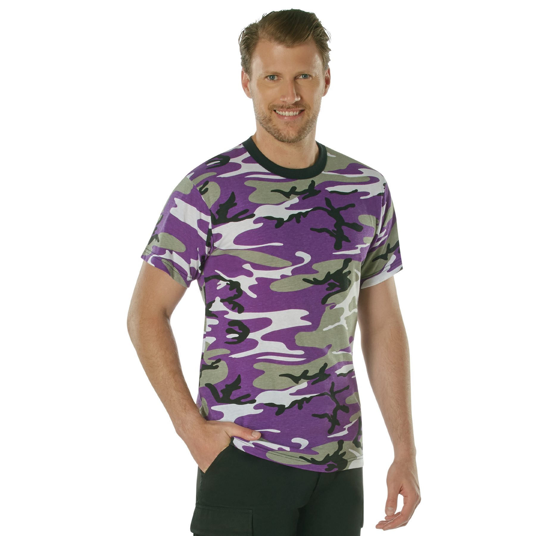 Rothco Camo T-Shirt - Ultra Violet Camo, 2X-Large