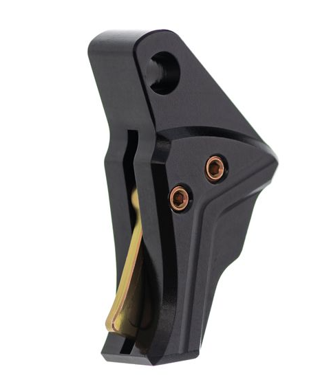 Tyrant Designs - Glock Trigger-5-Black-Gold - Screw / Safety- Shoe Only - TD-GTRIG-5-BLACK-GOLD - Tyrant Designs Cnc