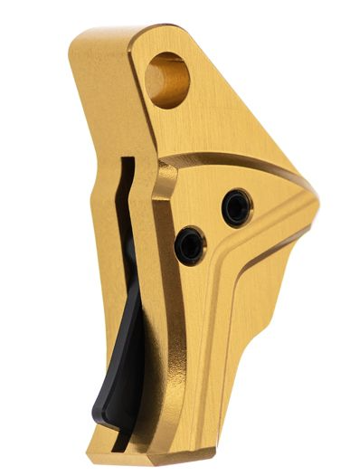 Tyrant Designs - Glock Trigger-5-Gold-Black - Screw / Safety- Shoe Only - TD-GTRIG-5-GOLD-BLACK - Tyrant Designs Cnc