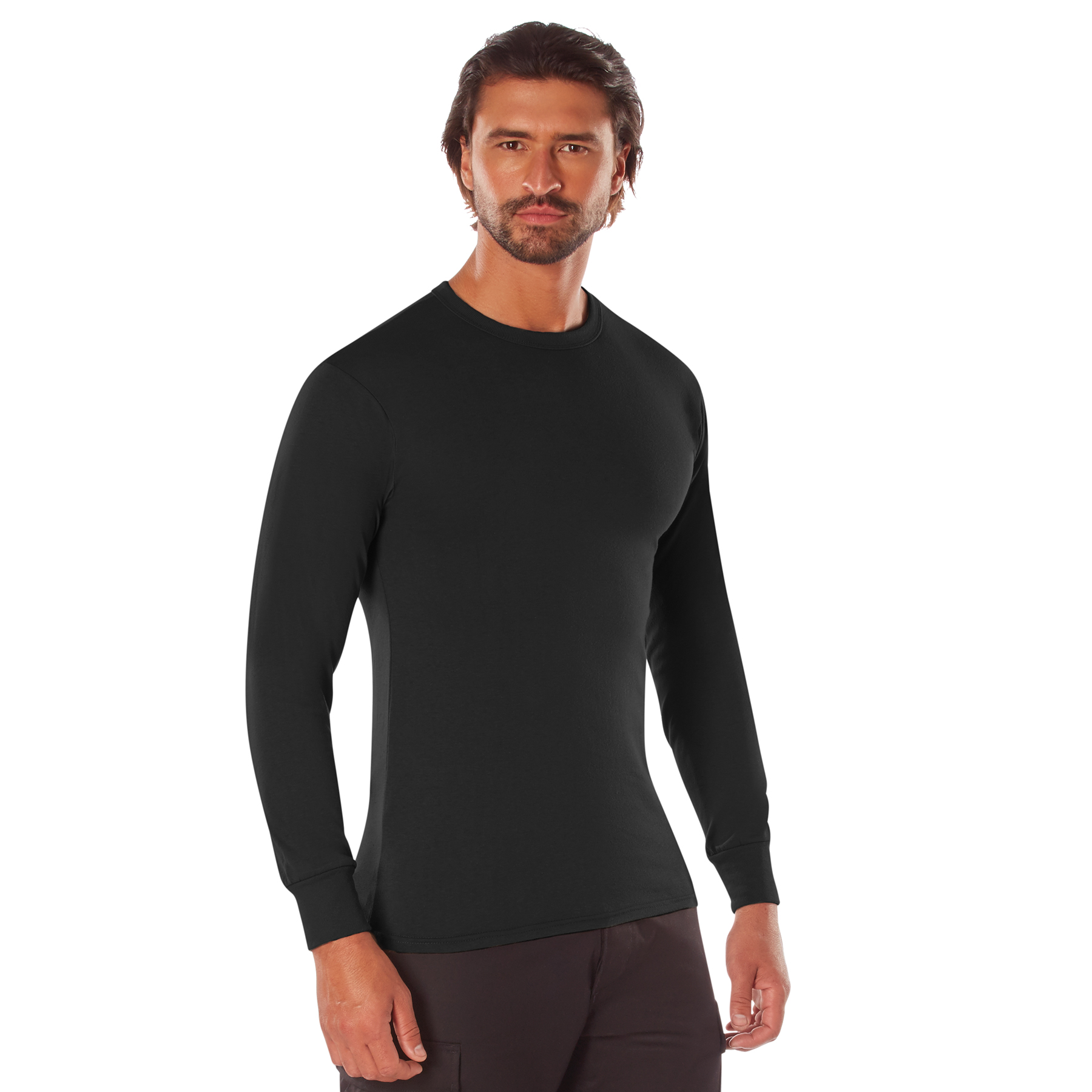Rothco Rothco Long Sleeve Solid T-Shirt - Black, 2X-Large