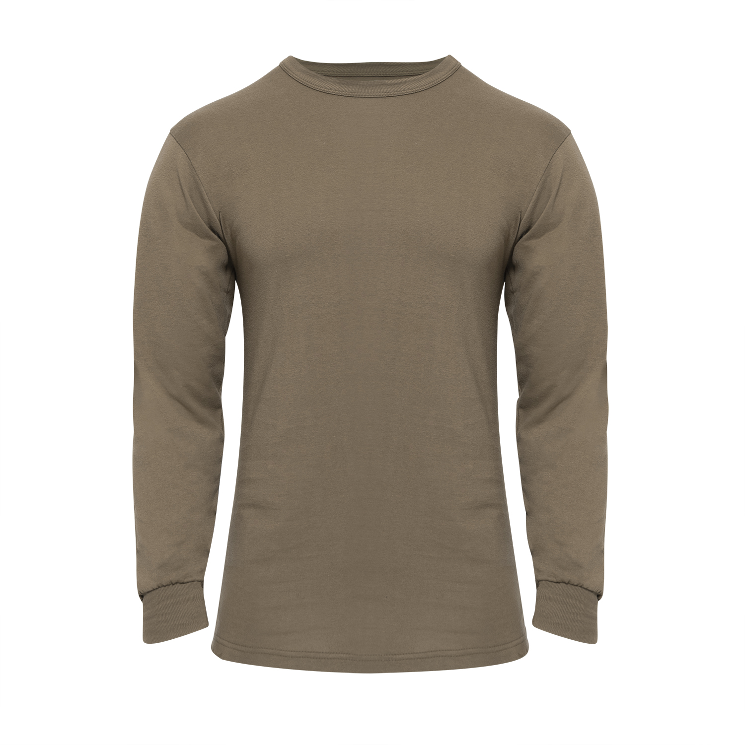 Rothco Rothco Long Sleeve Solid T-Shirt - Brown, 2X-Large