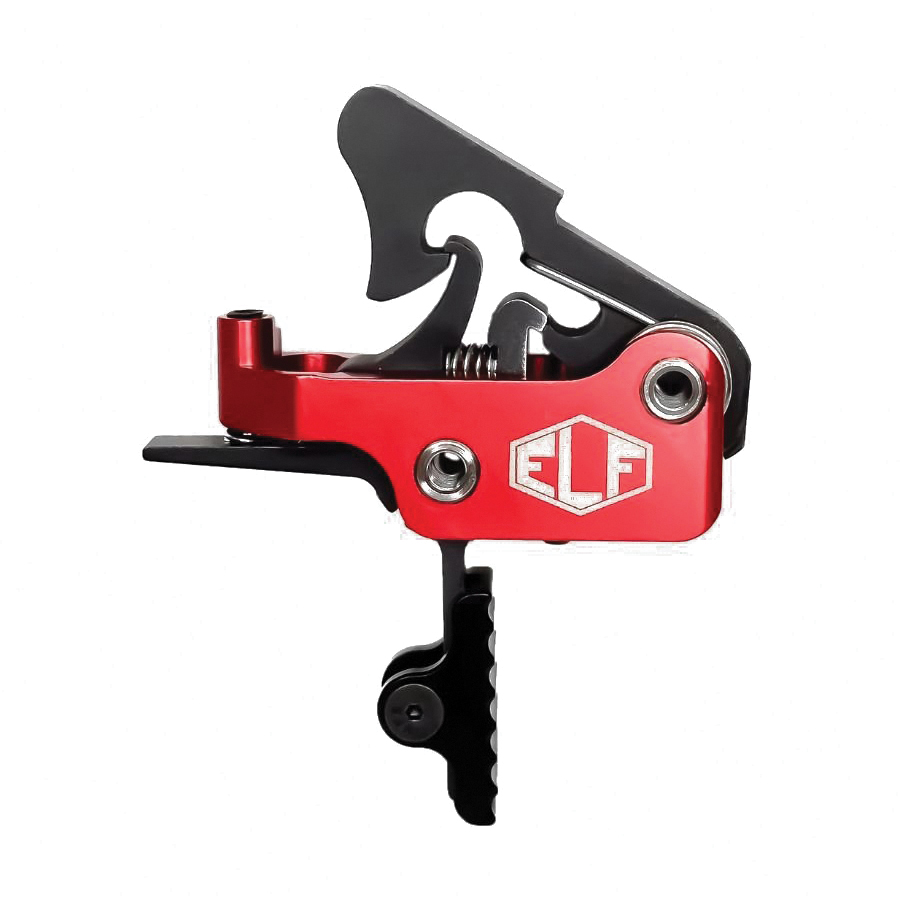 Elftmann Tactical Apex Pro Adjustable Trigger - Straight Drop-In with Black Shoe and Red for Precision Performance and Tactical Style - APEX-PRO-B-S - Elftmann