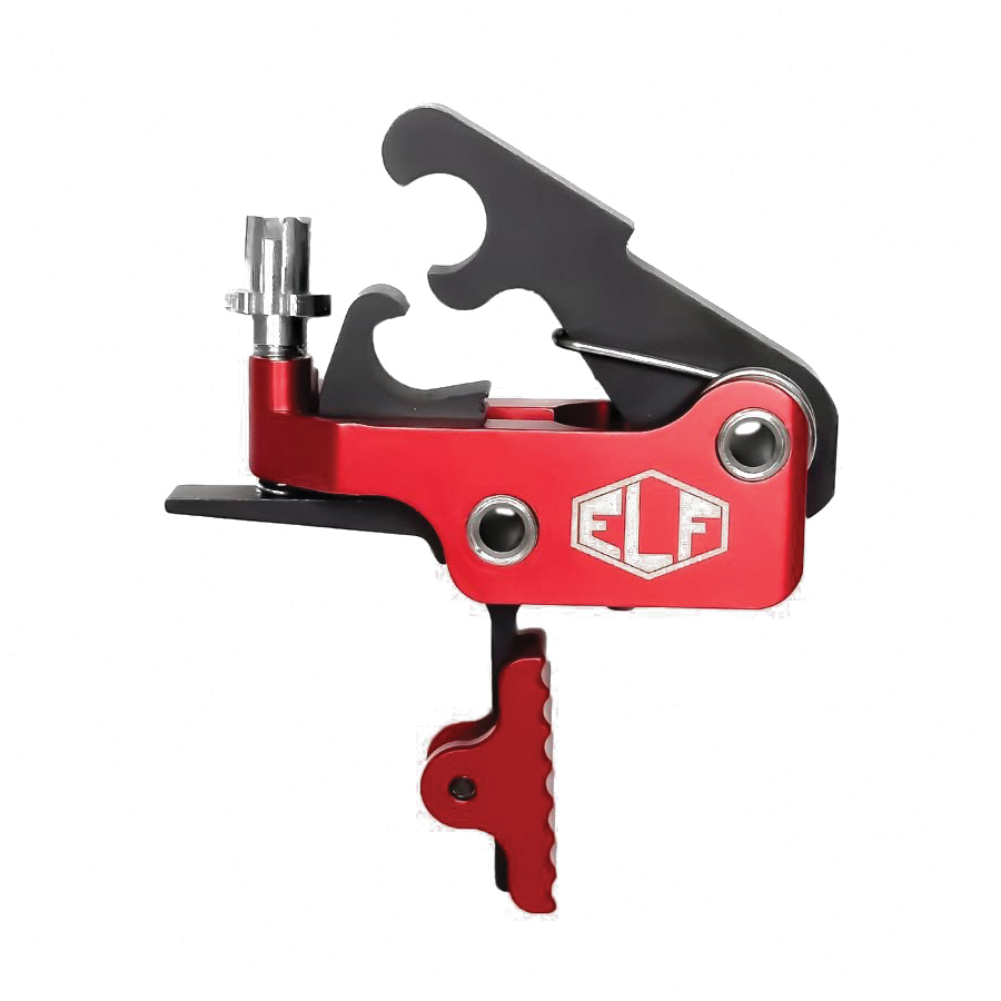 Elftmann Tactical SE Adjustable Trigger - Straight Drop-In with Red Shoe/Adjustment Knob for Peak Performance and Custom Fit - SE-R-S-FA - Elftmann