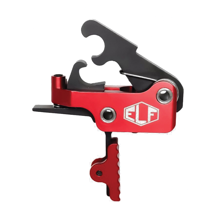 Elftmann Tactical SE Adjustable Trigger - Straight Drop-In with Red Shoe for Superior Precision and Custom Tactical Look - SE-R-S - Elftmann
