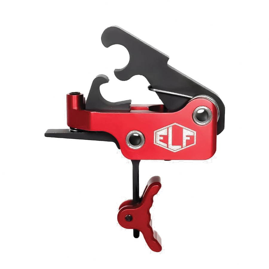 Elftmann Tactical SE Adjustable Trigger - Curved Drop-In with Red Shoe for Enhanced Precision and Tactical Appearance - SE-R-C - Elftmann