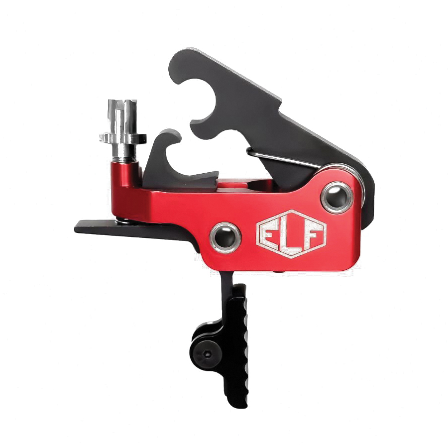 Elftmann Tactical SE Adjustable Trigger - Straight Drop-In with Black Shoe and Red Adjustment Knob for Enhanced Control - SE-B-S-FA - Elftmann