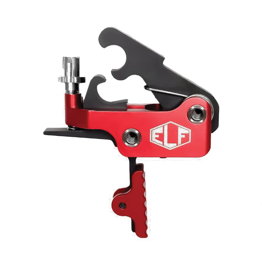 Elftmann Tactical SE Pro Adjustable Trigger - Straight Drop-In with Red Shoe/Adjustment Knob for Peak Performance and Custom Fit - SE-PRO-R-S-FA - Elftmann