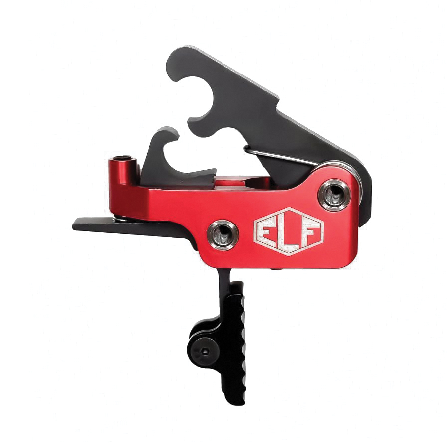 Elftmann Tactical SE Pro Adjustable Trigger - Straight Drop-In with Black Shoe and Red for Enhanced Precision and Tactical Style - SE-PRO-B-S - Elftmann