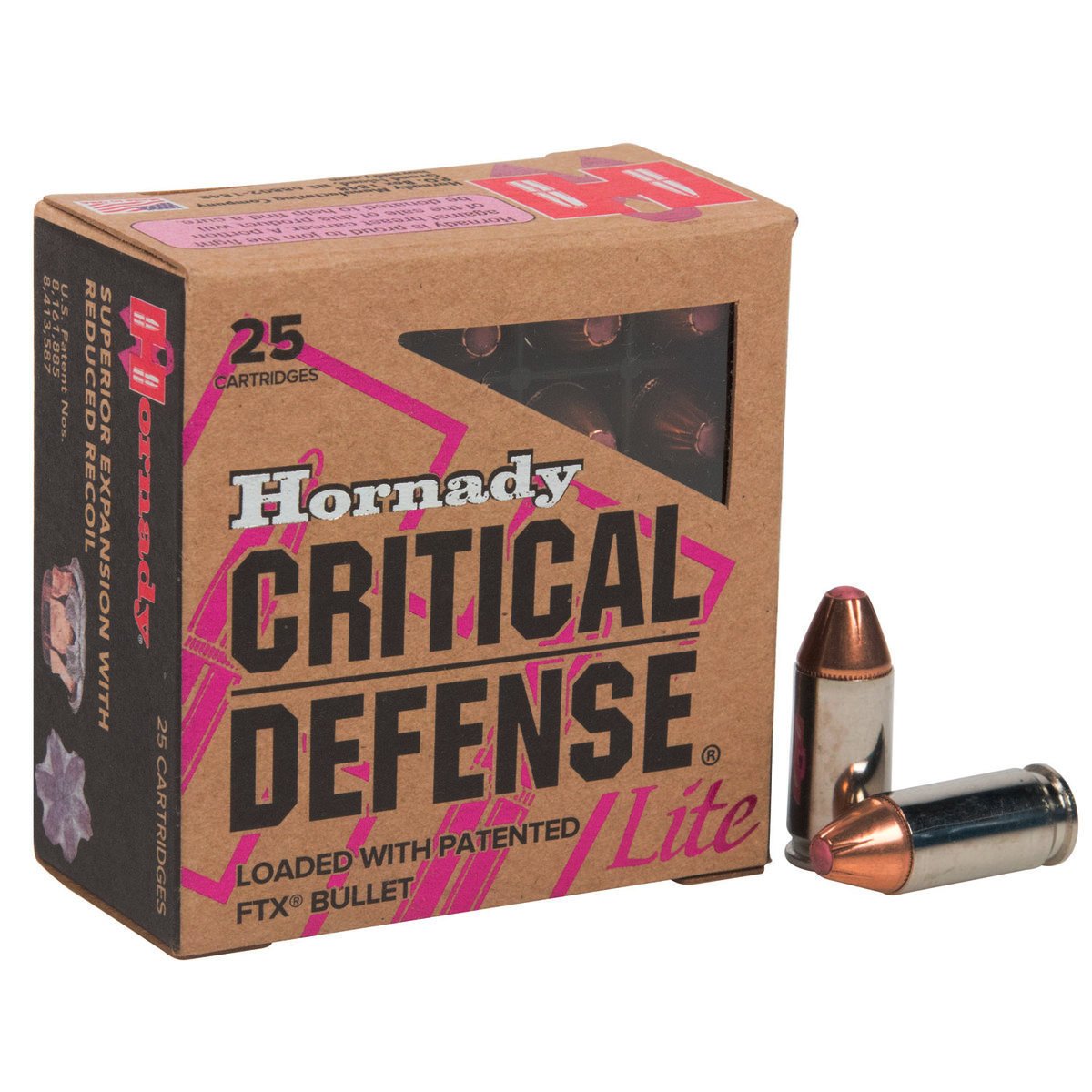 Hornady Critical Defense Lite 9mm Ammo 100 Gr FTX 25rds - 90240 - Hornady