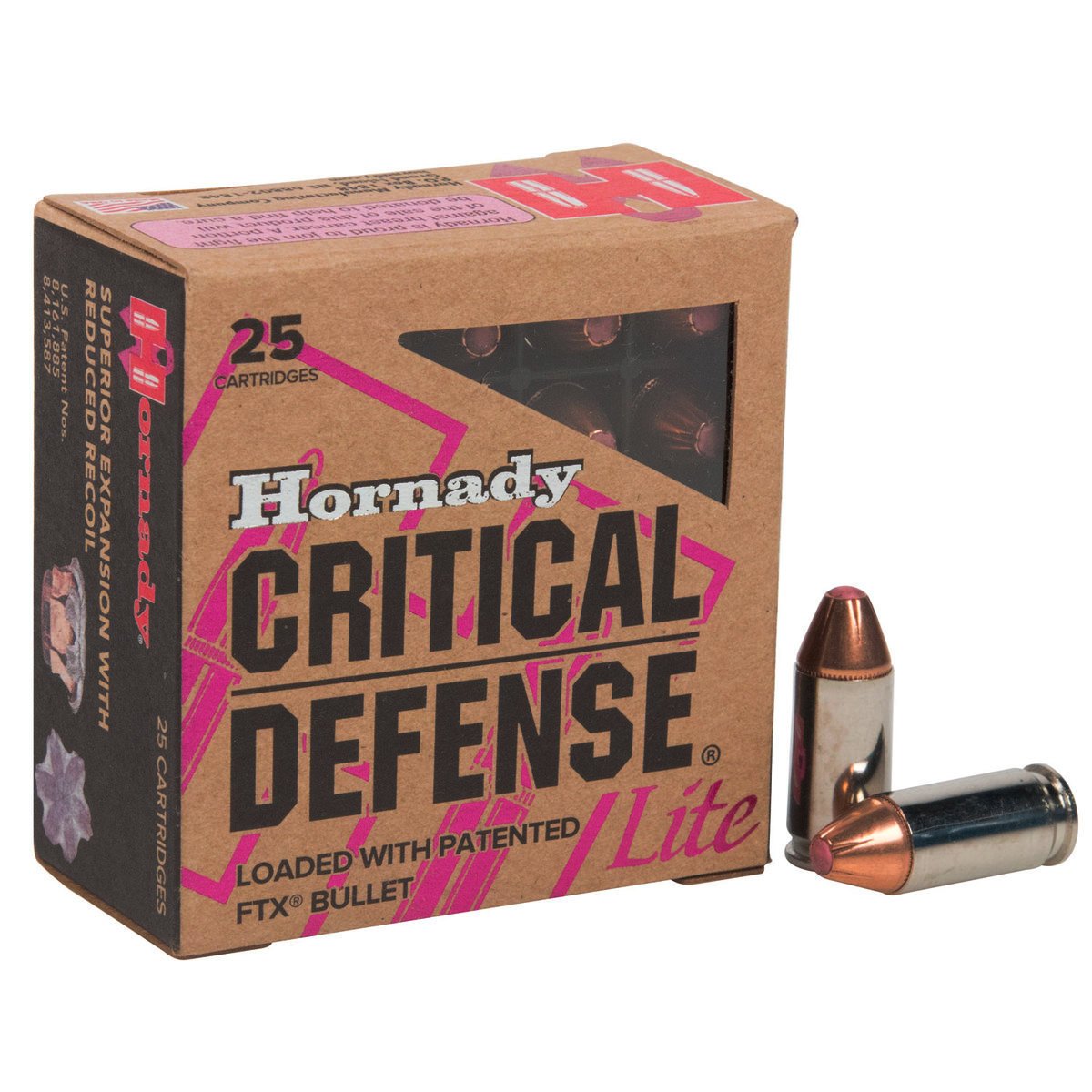 Hornady Critical Defense Lite 9mm Ammo 100 Gr FTX 25rds - 90240