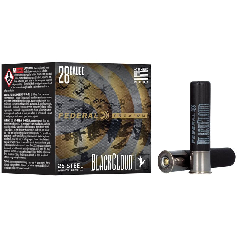 Federal Premium Black Cloud FS Steel 28 Gauge 3" #3 3/4 oz 25rds Shotshell - Powerful for Waterfowl Hunting - PWBX285 3 - Federal