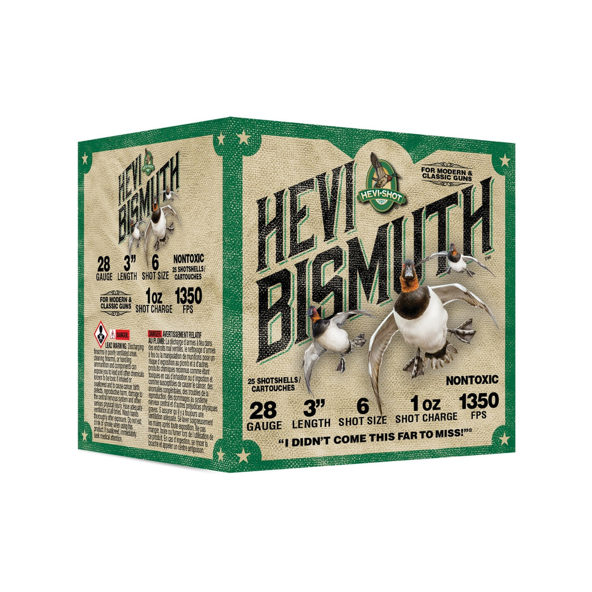Hevishot HEVI-Bismuth 28 Gauge 3" #6 1 oz 25rds Shotshell - Premium Bismuth Load for Precision Shooting - HS18436 - Hevi-Shot