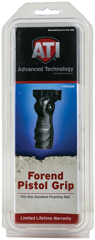 ATI Forend Pistol Grip for Standard Picatinny Rail, Black - FPG0100 - Ati