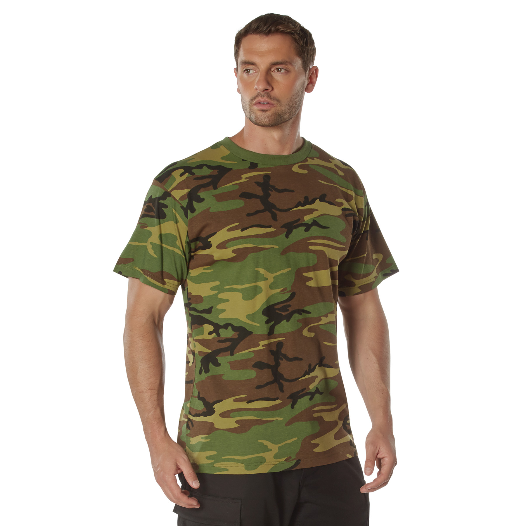 Rothco Rothco Camo 100 Cotton T-Shirt - Woodland Camo, Medium