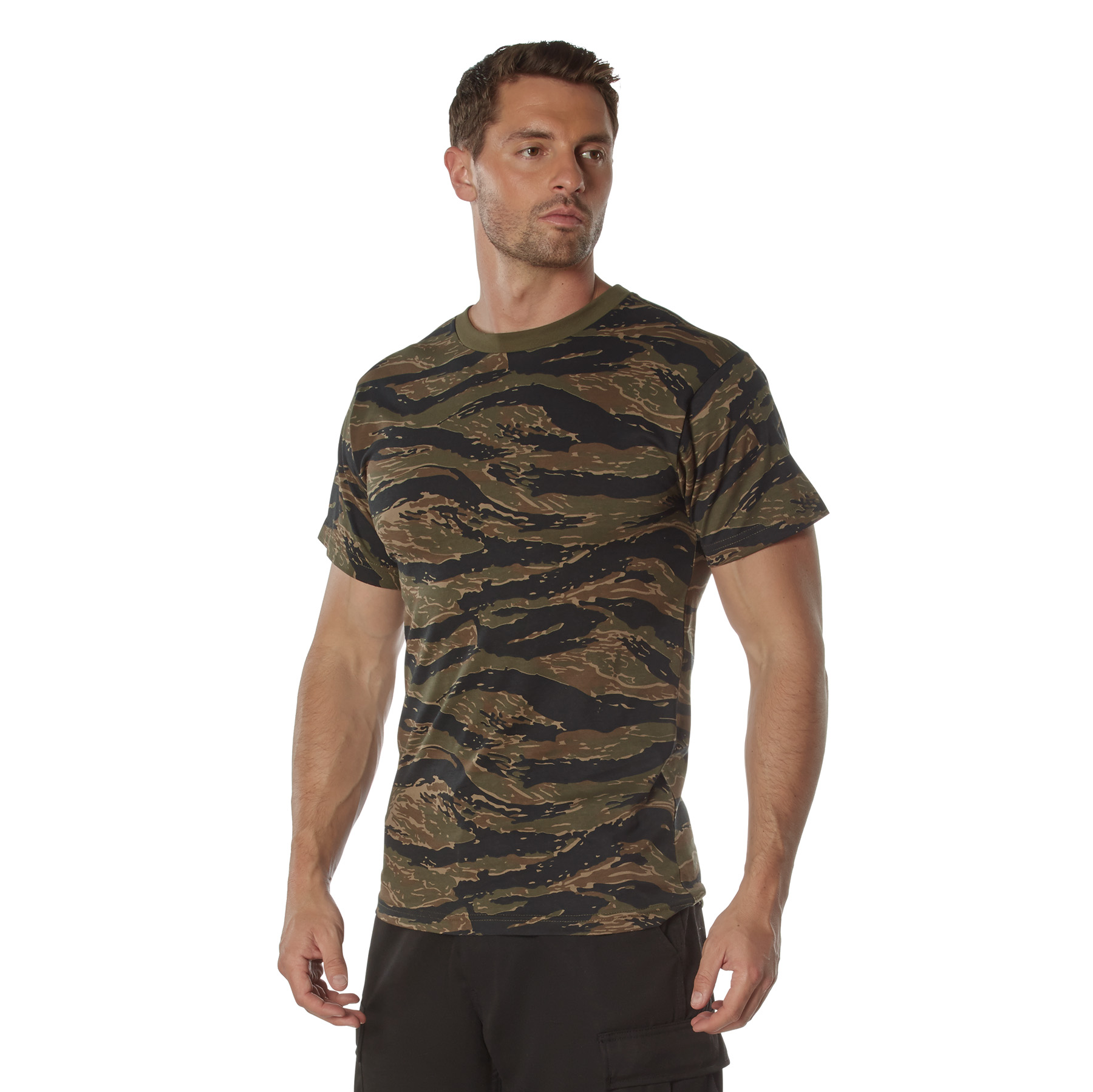 Rothco Rothco Camo 100 Cotton T-Shirt - Tiger Stripe Camo, Small