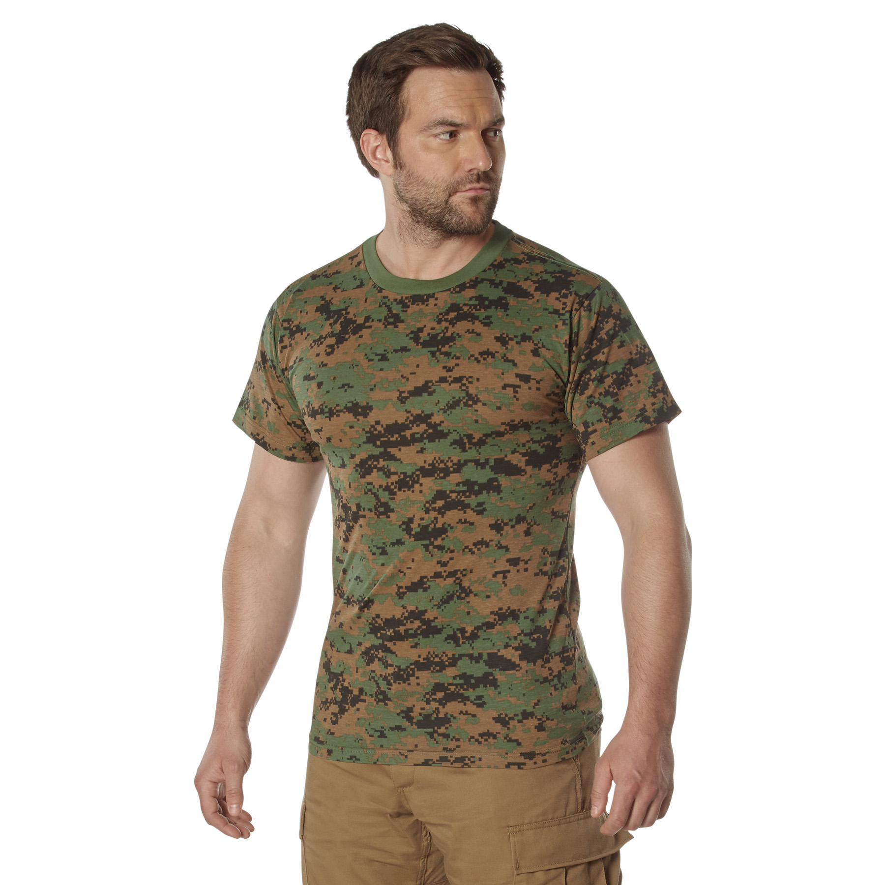 Rothco Rothco Camo 100 Cotton T-Shirt - Woodland Digital Camo, Medium