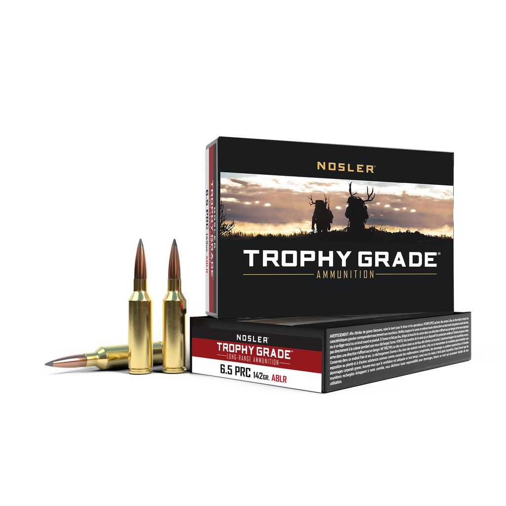 Nosler Trophy gr Ammoade 6.5 PRC 142 gr Ammo Spitzer AccuBond-Long Range - 20rds - 61232