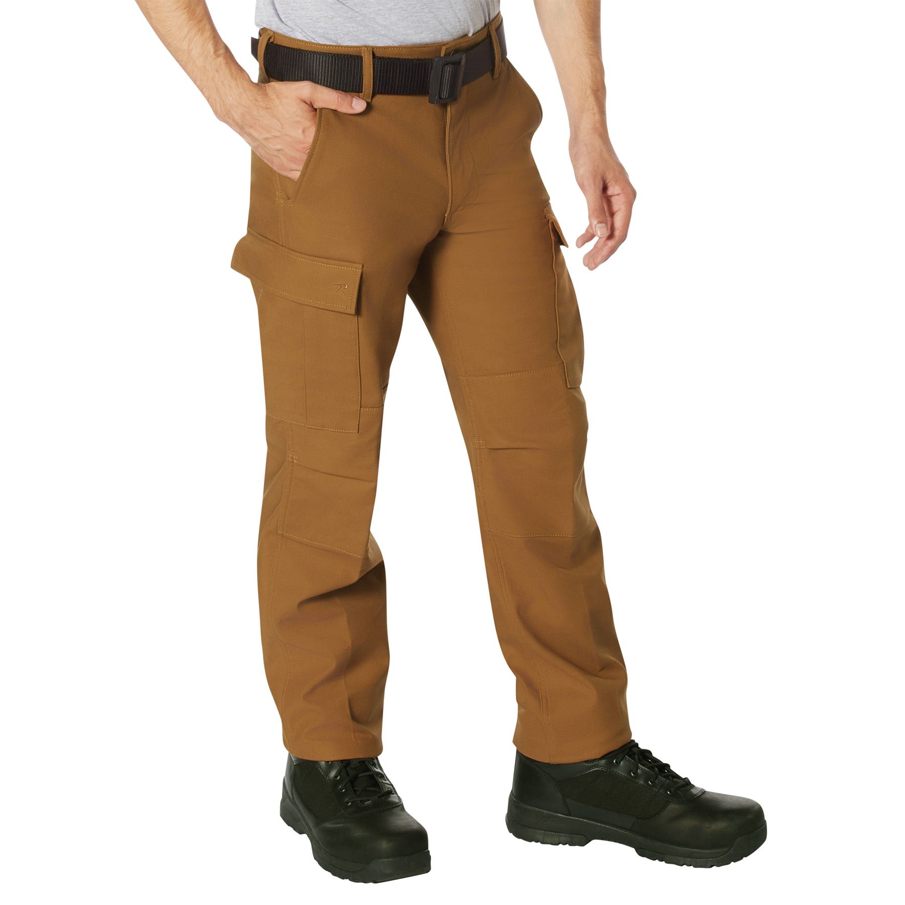 Rothco Rothco Active Flex Fleece Lined Canvas Work Pants - Work Brown, 28W X 30L