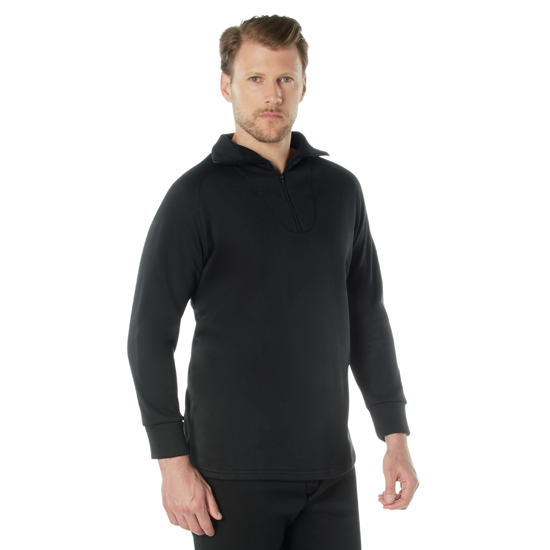 Rothco Rothco Ecwcs Poly Zip Collar Shirts - Black, Medium