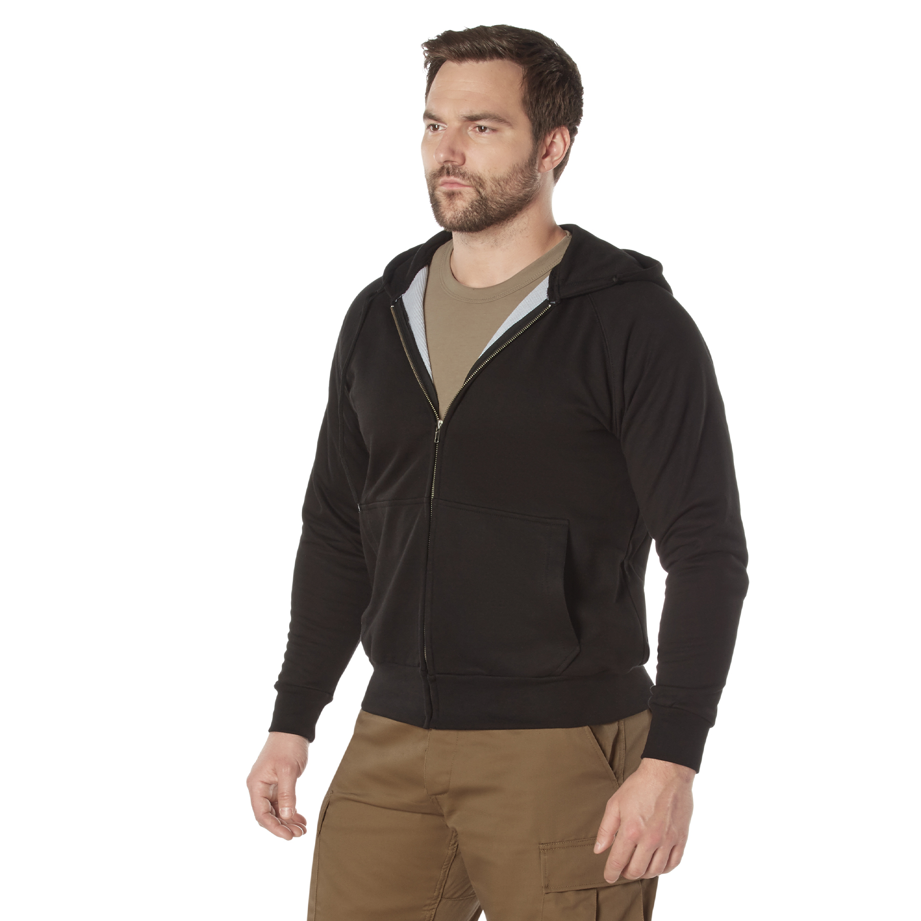 Rothco Rothco Thermal Lined Full-Zip Hoodie - Black, Medium