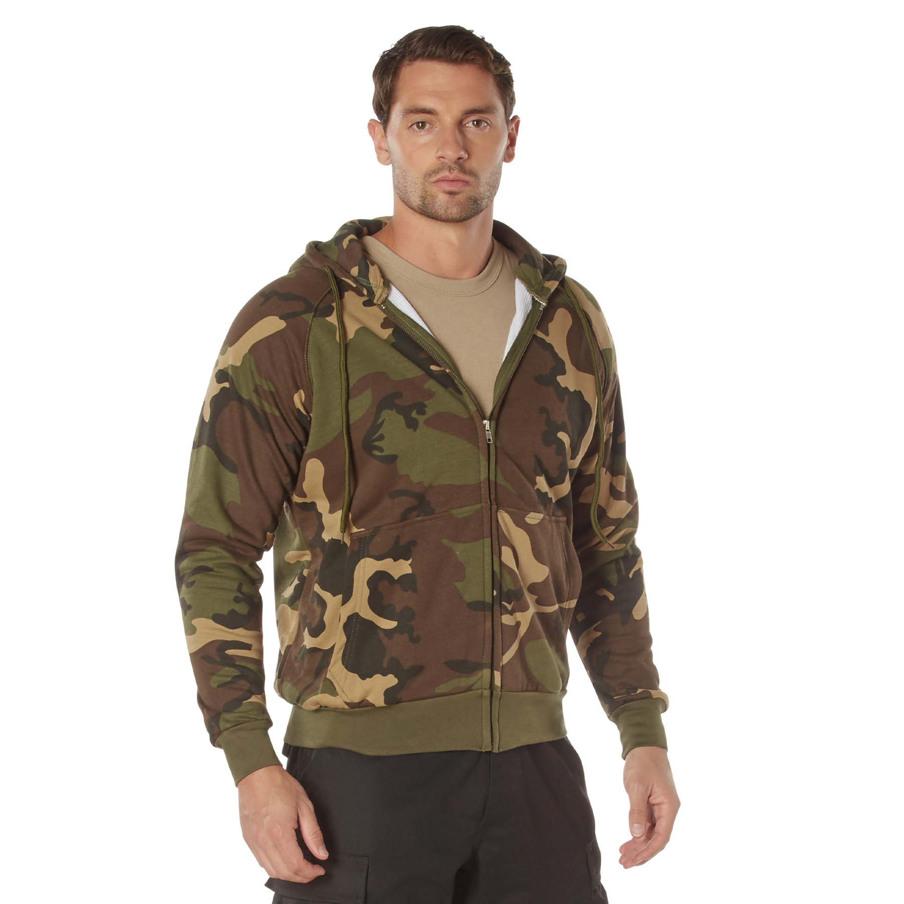 Rothco Rothco Thermal Lined Full-Zip Hoodie - Woodland Camo, 3X-Large